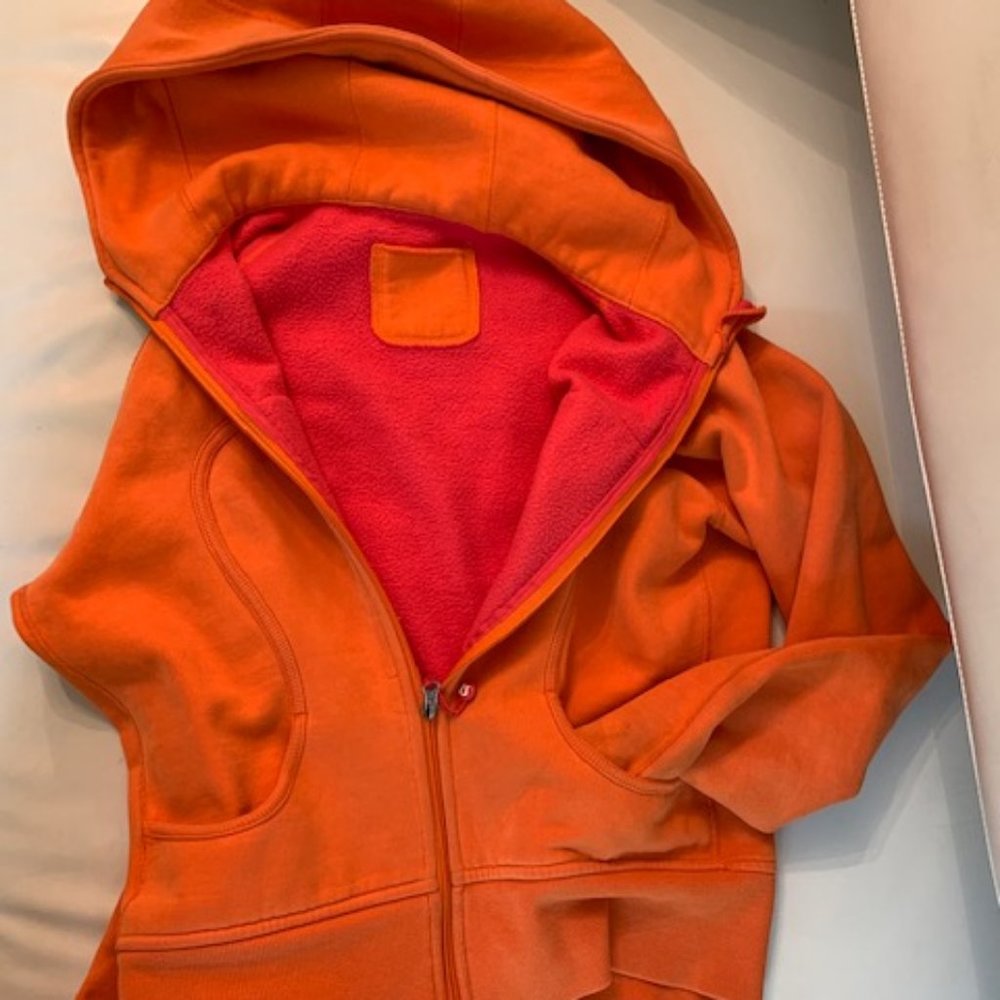 lululemon athletica Orange Scuba Hoodie Pink Lined